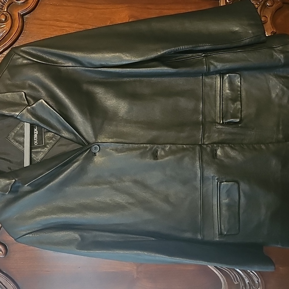 Black Leather Woman Jacket Large